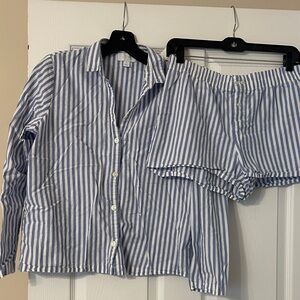 Love by Gap Blue and White Striped Shirt